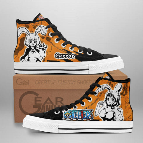 Carrot High Top Shoes OP Custom Anime Sneakers Mix Manga