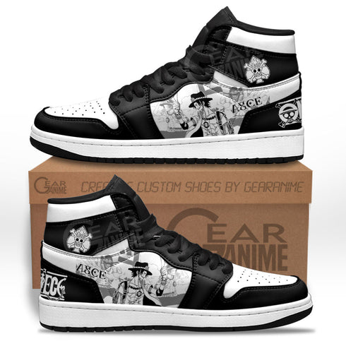 Ace Sneakers Custom OP Shoes Manga Style