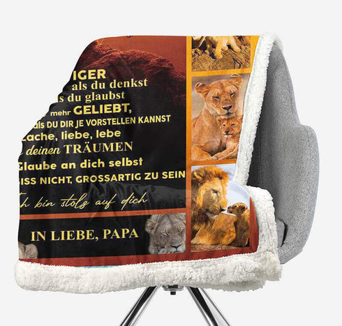 Divesart - Decke vom Vater an die Tochter - "Wer auch immer du bist, du bist mein Kind!"