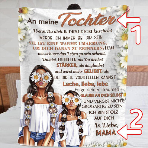 Divesart - Decke von Mutter zu Tochter - "Du bist meine Blume"