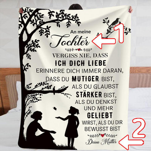 Divesart - Decke von Mutter zu Tochter - "Glück in dir"