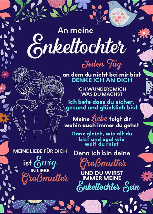 Divesart - Decke von Großmutter zu Enkelin - "Die Schönheit der ewigen Liebe"