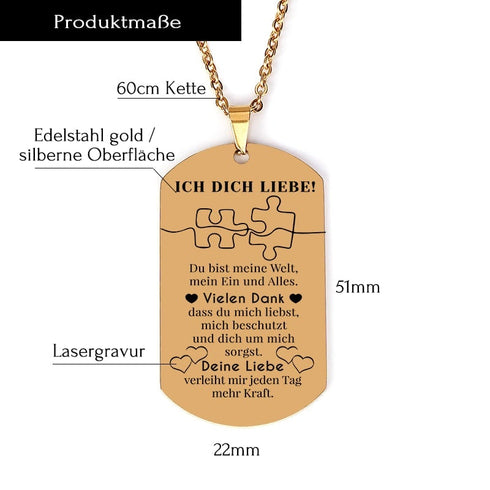 Wir ergänzen uns - Anhänger für einen geliebten Menschen