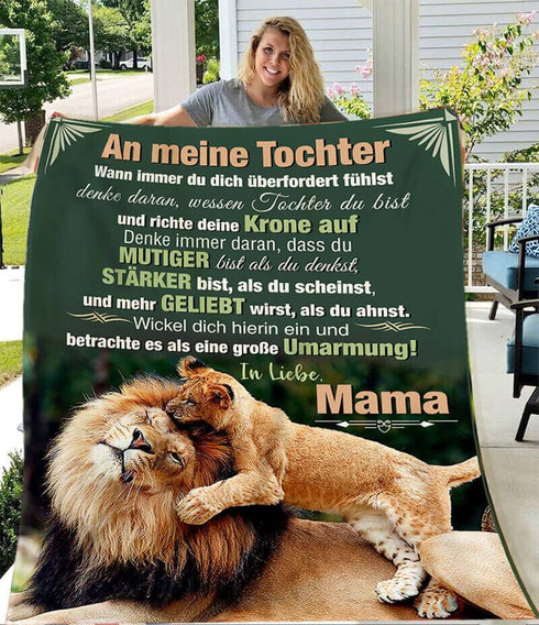 Divesart - Decke von Mutter zu Tochter - "Tapferer König"