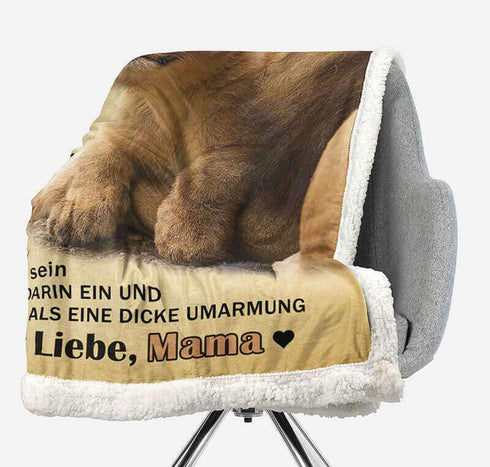 Divesart - Decke von Mutter zu Sohn - "Ein kleines flauschiges Wunder"