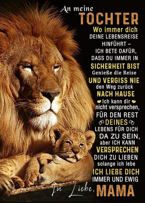 Divesart - Decke von Mutter zu Tochter - "Ich liebe dich am meisten auf der Welt"