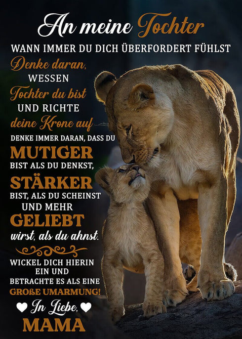 Divesart - Decke von Mutter zu Tochter - "Gut, dass du immer da bist"