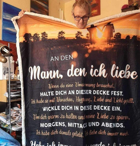 "An meine Mann" Decke - Gelassenheit