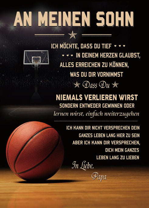 Divesart - Decke vom Vater an den Sohn - "Um zu gewinnen- musst du spielen"