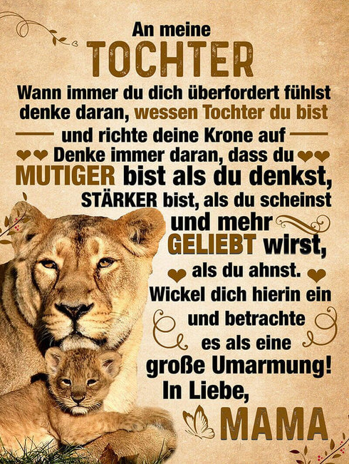 Divesart - Decke von Mutter zu Tochter - "Du bist immer in meinen Gedanken"