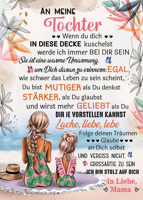 Divesart - Decke von Mutter zu Tochter - "Toller Urlaub mit meiner besten Freundin"