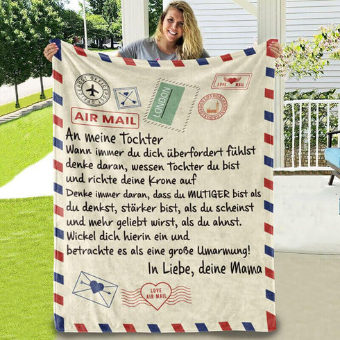 Divesart - Decke von Mutter zu Tochter - "Liebe Brief"