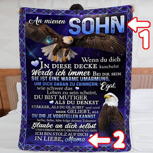 Divesart - Decke von Mutter zu Sohn - "Der Mut des Adlers"