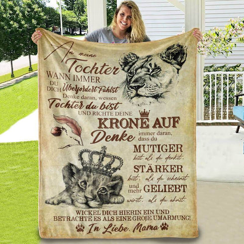 Divesart - Decke von Mutter zu Tochter - "Für meine kleine Prinzessin"