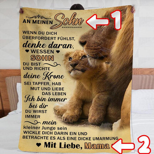 Divesart - Decke von Mutter zu Sohn - "Ein kleines flauschiges Wunder"