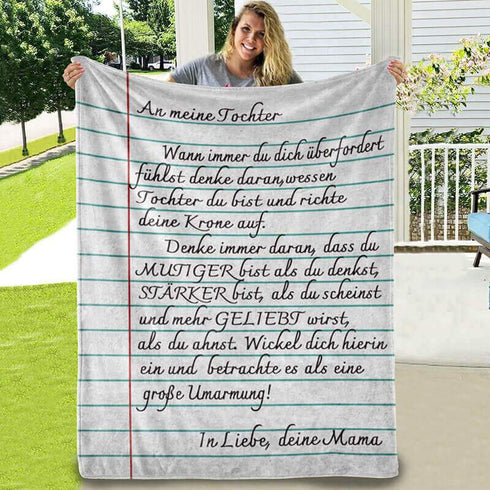 Divesart - Decke von Mutter zu Tochter - "Freundliche Worte an meine Tochter"