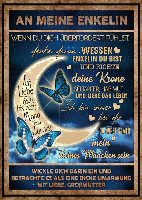 Divesart - Decke von Großmutter zu Enkelin - "Meine Ewigkeit ist in dir"