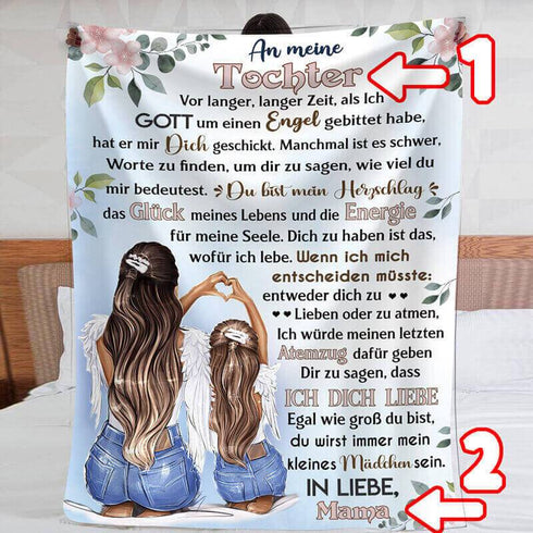 Divesart - Decke von Mutter zu Tochter - "Die Schönheit der Momente mit dir"