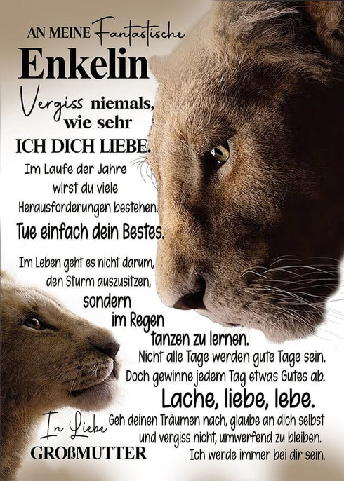 Divesart - Decke von Großmutter zu Enkelin - "Ich bin immer bei dir"