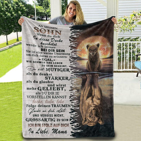 Divesart - Decke von Mutter zu Sohn - "Meine Stärke liegt in dir"