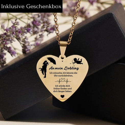 Deine Liebe inspiriert - Herzanhänger graviert für einen geliebten Menschen