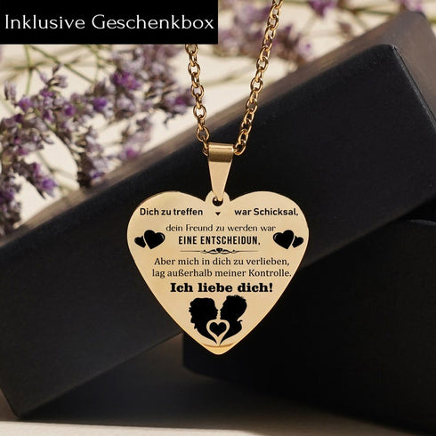 Liebe regiert die Welt - Herzanhänger graviert für einen geliebten Menschen