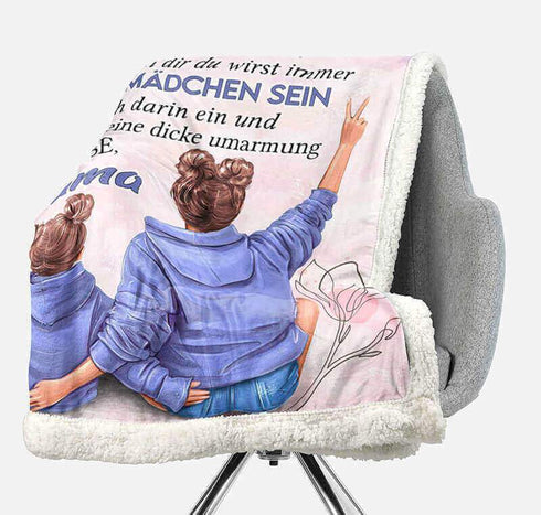 Divesart - Decke von Mutter zu Tochter - "Du bist mein Herz"