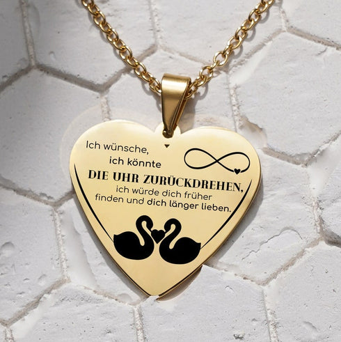 Du beflügelst mich - Herzanhänger graviert für einen geliebten Menschen