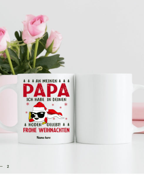 Persoonlijk Weihnachtsgeschenk für Papa - An Meinen PAPA Ich Habe in Deinen Hoden Gelebt
