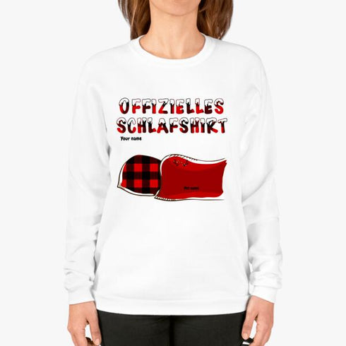 Personalisierte Katze und Hund Xmas Theme Offiziell Schlafhemd - Weihnachtsgeschenk für Haustierliebhaber - individueller Pullover