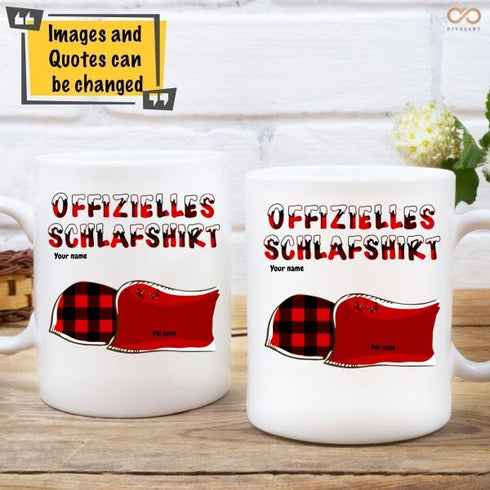 Henkilökohtainen kissan ja koiran jouluteema Unisex T-paita Virallinen unipaita - Joululahja - Mukautettava muki