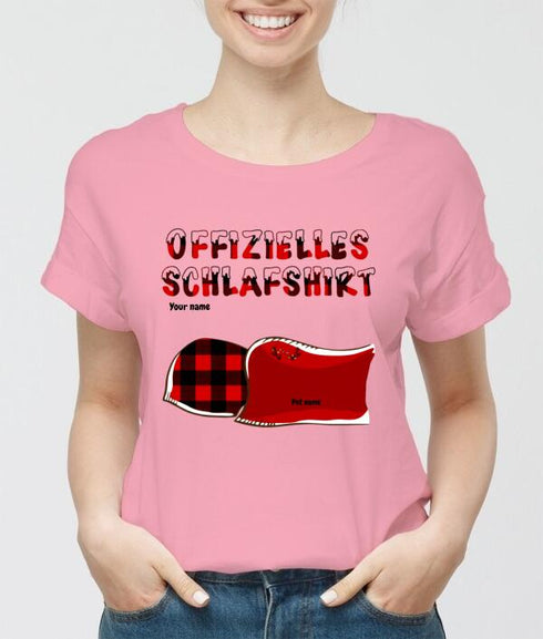 Personalisierte Katze und Hund Xmas Theme Offiziell Schlafhemd - Weihnachtsgeschenk für Haustierliebhaber - Anpassbar