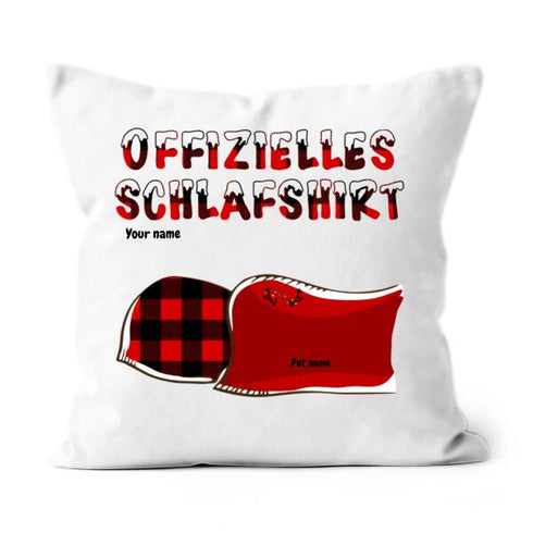 Personalisierte Katze und Hund Xmas Theme Offiziell Schlafhemd - Weihnachtsgeschenk für Haustierliebhaber - Anpassbar