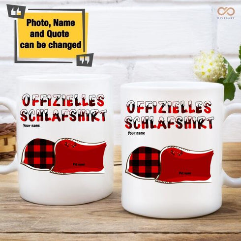 Personalisierte Katze und Hund Xmas Theme Offiziell Schlafhemd - Weihnachtsgeschenk für Haustierliebhaber - Anpassbar