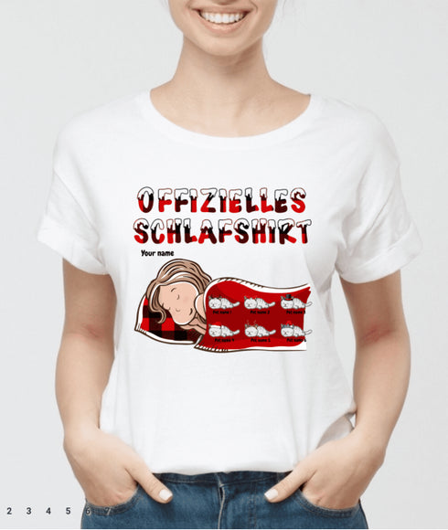 Personalisierte Katze und Hund Xmas Theme Offiziell Schlafhemd - Weihnachtsgeschenk für Haustierliebhaber - Anpassbar