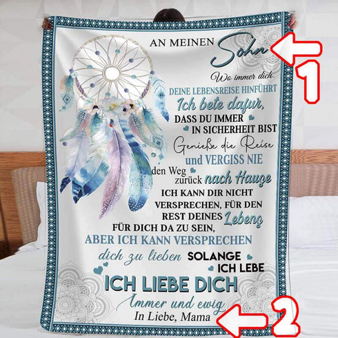 Divesart - Decke von Mutter zu Sohn - "Traumfänger"