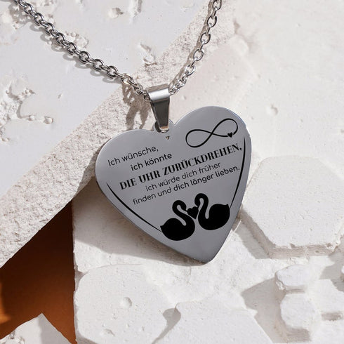 Du beflügelst mich - Herzanhänger graviert für einen geliebten Menschen