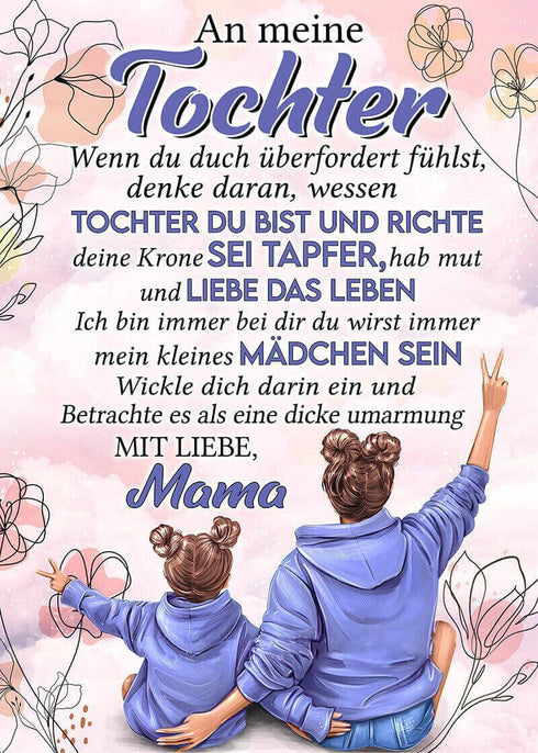 Divesart - Decke von Mutter zu Tochter - "Du bist mein Herz"