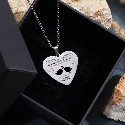 Liebe dich mehr - Herzanhänger graviert für einen geliebten Menschen