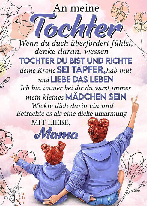 Divesart - Decke von Mutter zu Tochter - "Du bist mein Herz"