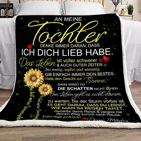 "An meine Tochter" Decke - Sonnenblume 2