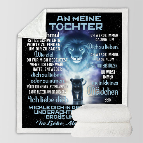 "An meine Tochter" Decke - Lion