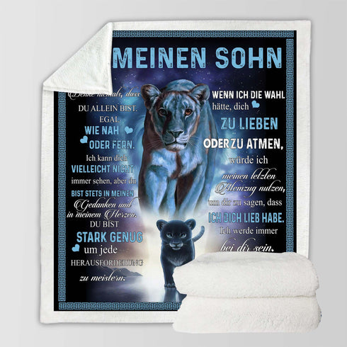 "An meinen Sohn" Decke - Tiger