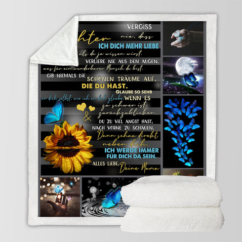 "An meine Tochter" Decke - Sonnenblume 3