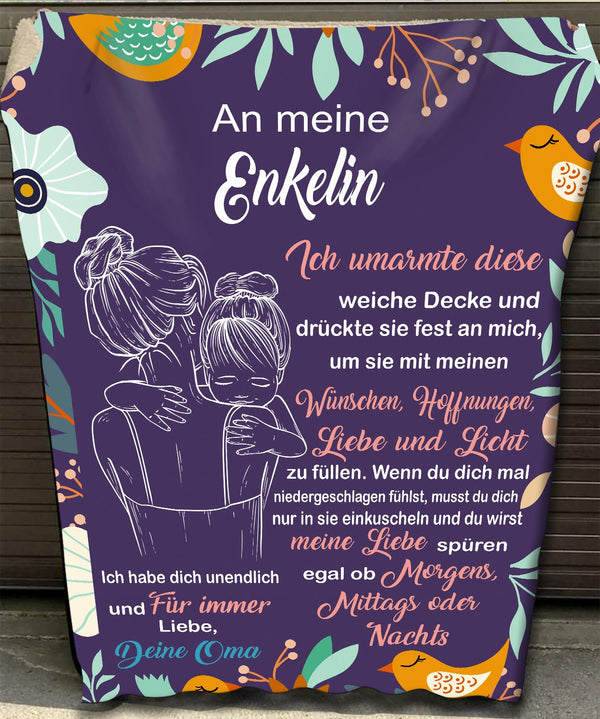 "An meine Enkelin" Decke - Liebe