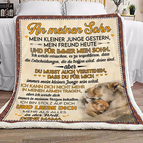 "An meinen Sohn" Decke - Lion
