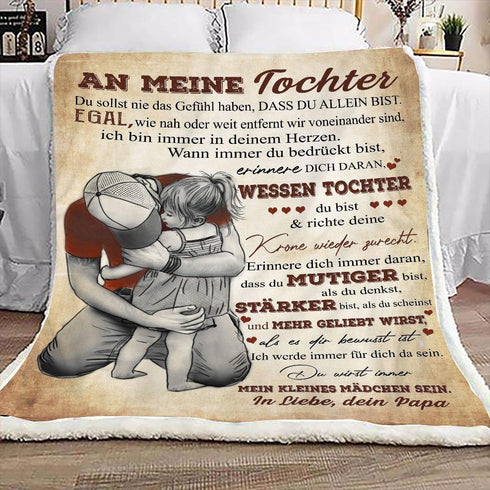 "An meine Tochter" Decke - Umarmungen von Papa