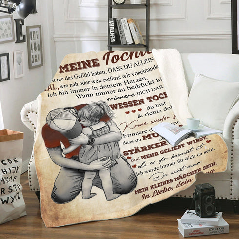 "An meine Tochter" Decke - Umarmungen von Papa