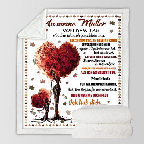 "An meine Mama" Decke - Baum