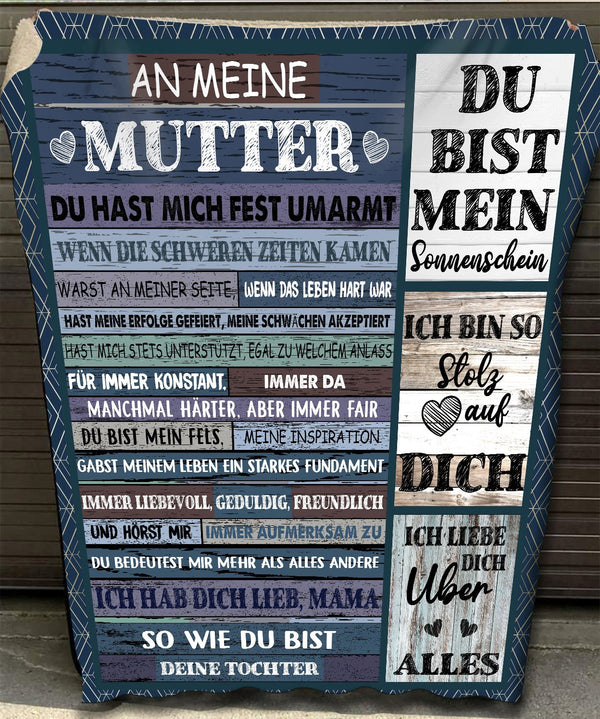 "An meine Mamma" Decke - Mein Sonnenschein